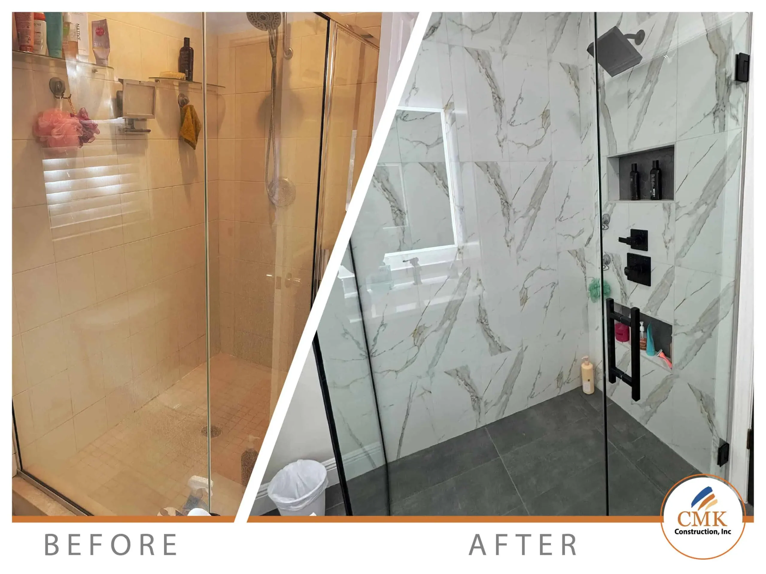 Before / After Shower Remodel