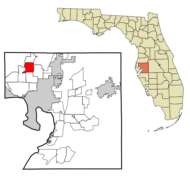 Map highlighting regions of Florida counties.