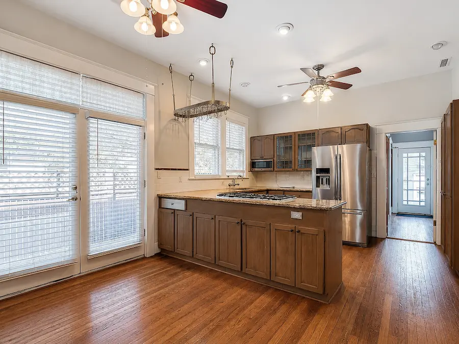 Original 1925 kitchen in a Seminole Heights bungalow with knob-and-tube wiring before CMK Construction renovation