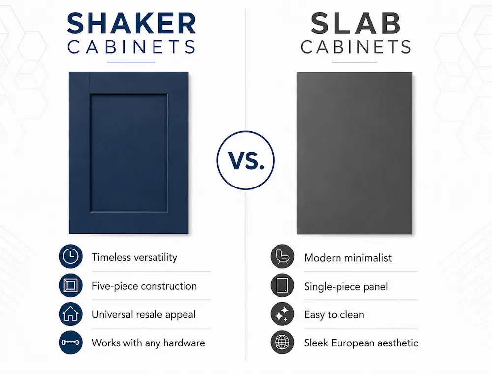 Shaker vs Slab Infographic
